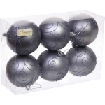 Набор шаров 8 см «Magic wish» (набор 6 шт), Графит