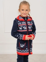 Кардиган вязаный на молнии для девочки