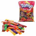 Жевательные конфеты-палочки TOFIGO "Slim", Фруктовое ассорти, 1000 г, ТУРЦИЯ, УТ-00001640