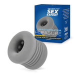 Серый эластичный мини-мастурбатор (Цвет: серый)