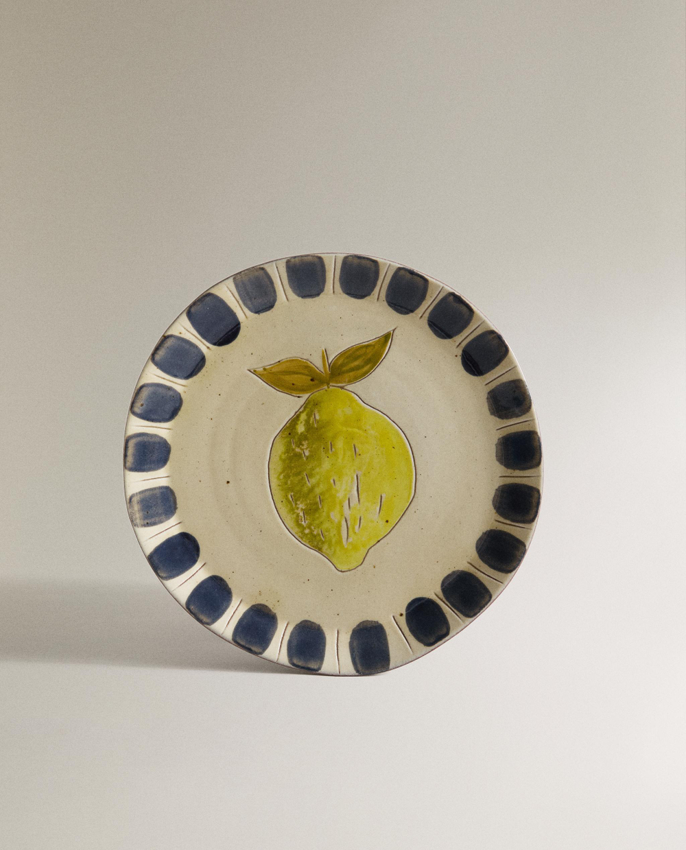 Zara Home тарелка десертная из фаянса, цвет зелёный, 21.5 см
