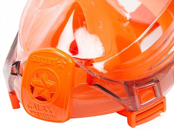 Маска полнолицевая Sargan Галактика премиум прозрачный/оранжевый/оранжевый