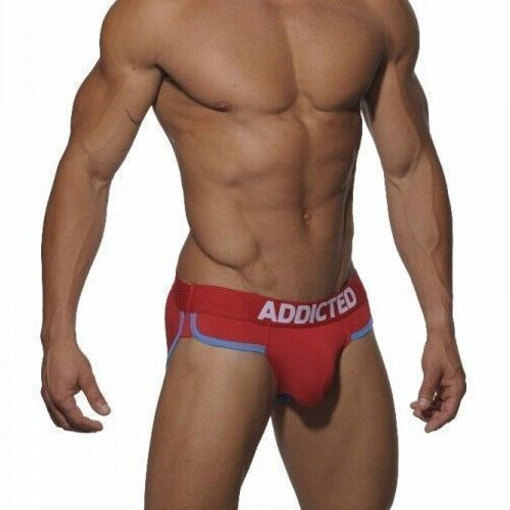 Мужские трусы брифы красные Seobean Addicted Curves Low Rise Brief Red