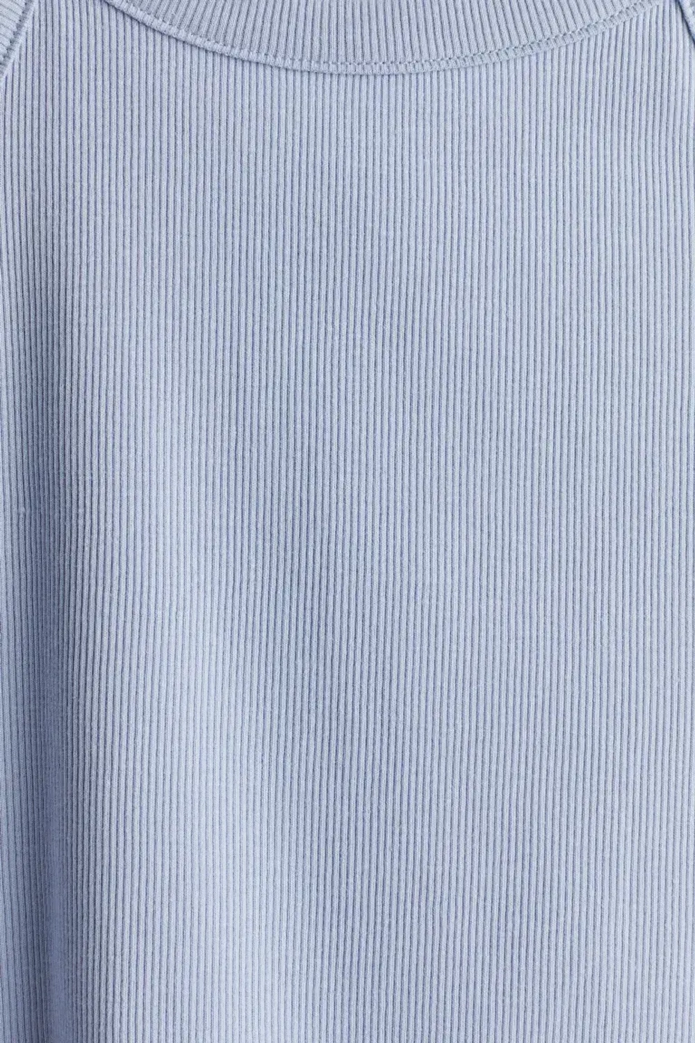 H&M Топ на бретелях в рубчик, голубой