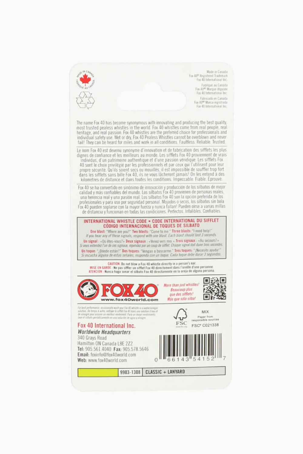 Свисток со шнурком Fox40 Classic