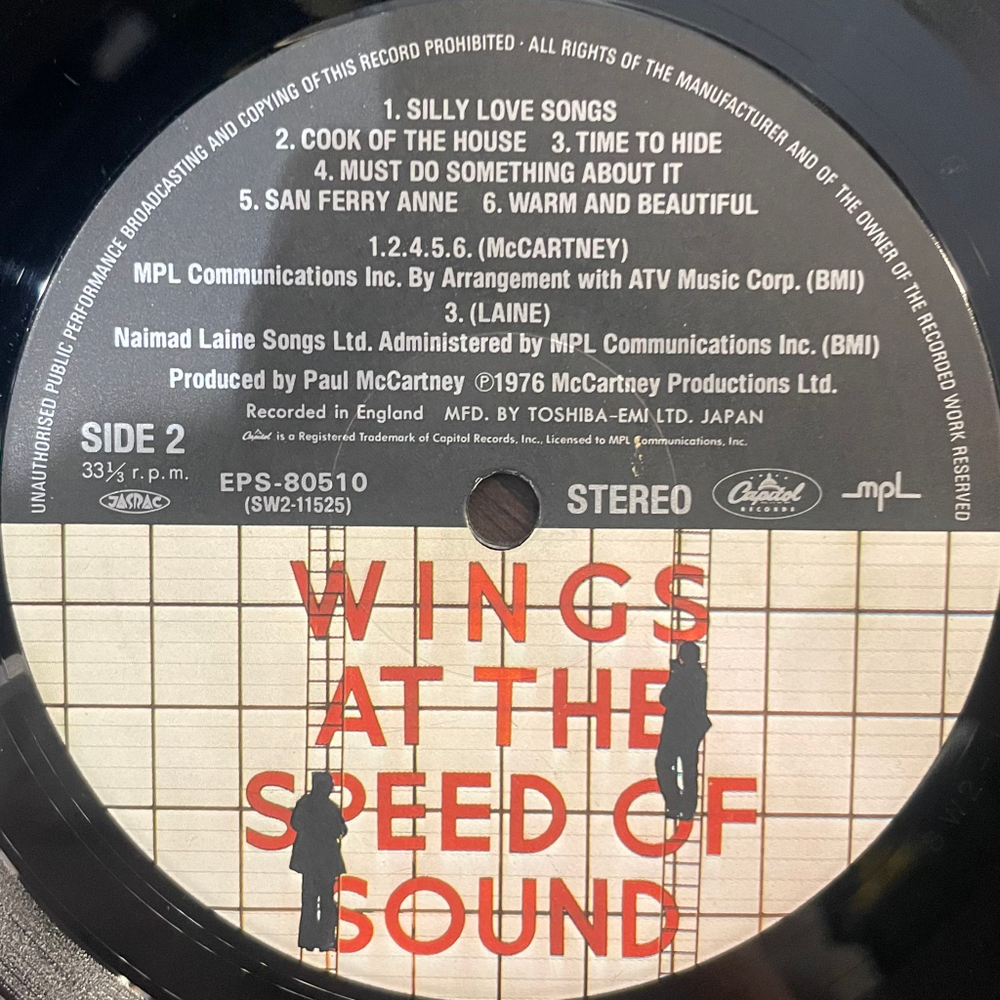 Виниловая пластинка Wings ‎– Wings At The Speed Of Sound LP