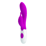 Лиловый вибратор-кролик 20см c ребристым рельефом Pretty Love Pete Bunny Vibrator BI-014705