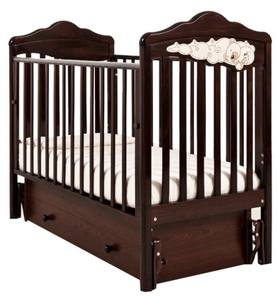 Детская кроватка Angela Bella Изабель маятник универсальный 120х60 см махагон