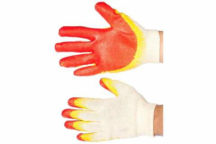 Перчатки трикотажные с двойным латексным обливом, 13 класс // Россия