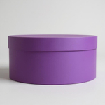 Плотная короткая круглая коробка(без ручек).Цвет: Лиловый.