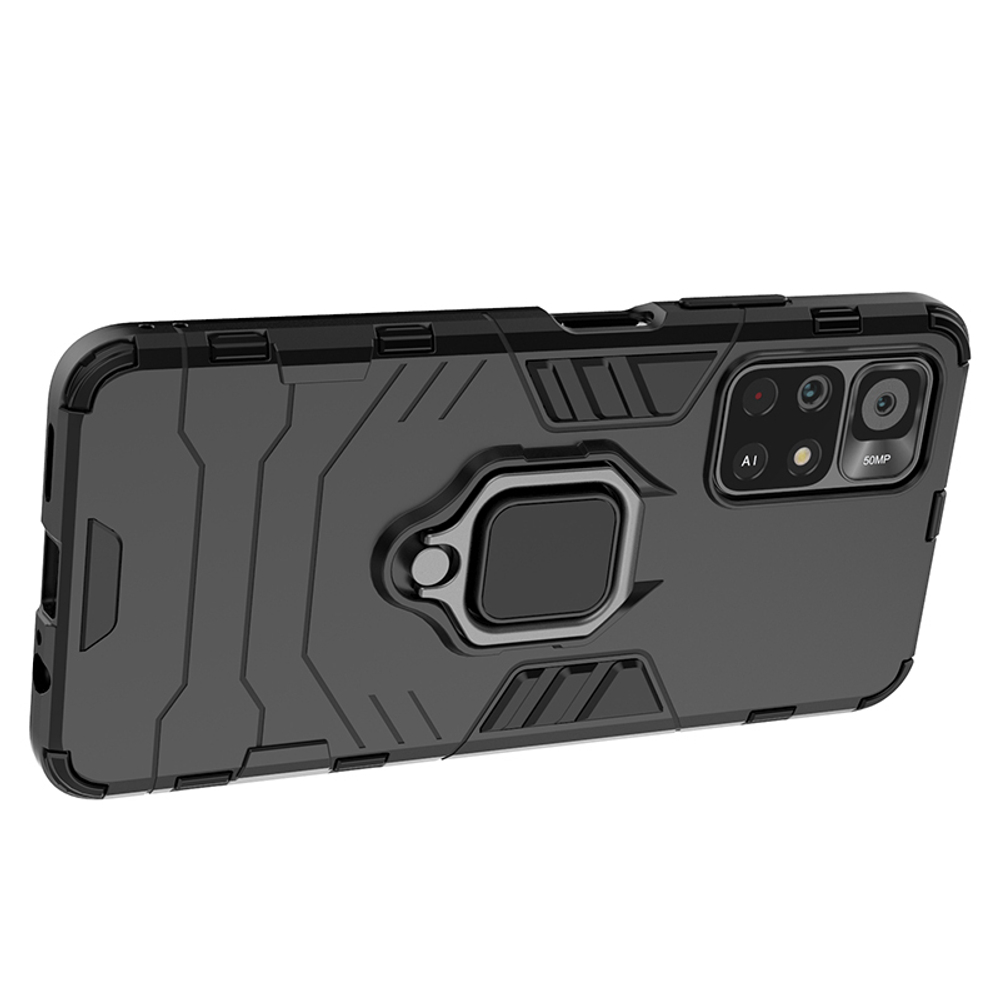 Противоударный чехол с кольцом Panther Case для Xiaomi Poco M4 Pro 5G