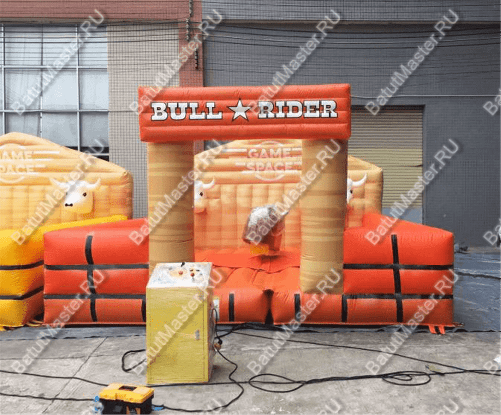 Надувной батут для аттракциона Родео "Дикое Родео", 5*5*3 м