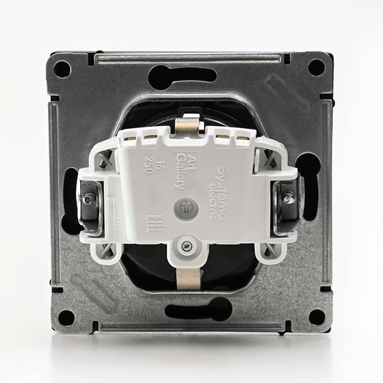 Розетка ArtGallery 16А с заземл. защ. шторки механизм базальт SE GAL001445