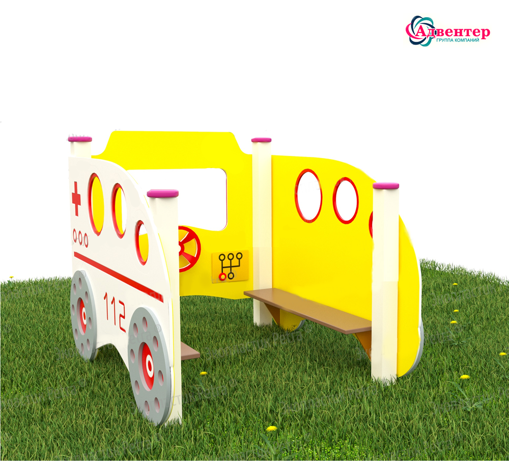 Игровая зона уличная Транспорт из экопластика