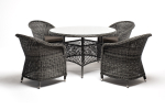 "Равенна" обеденная группа плетеная, цвет графит