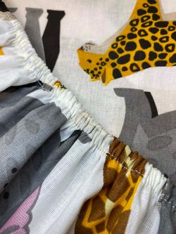 Простынь на резинке поплин Сказка "Лимпопо" 90x200 см