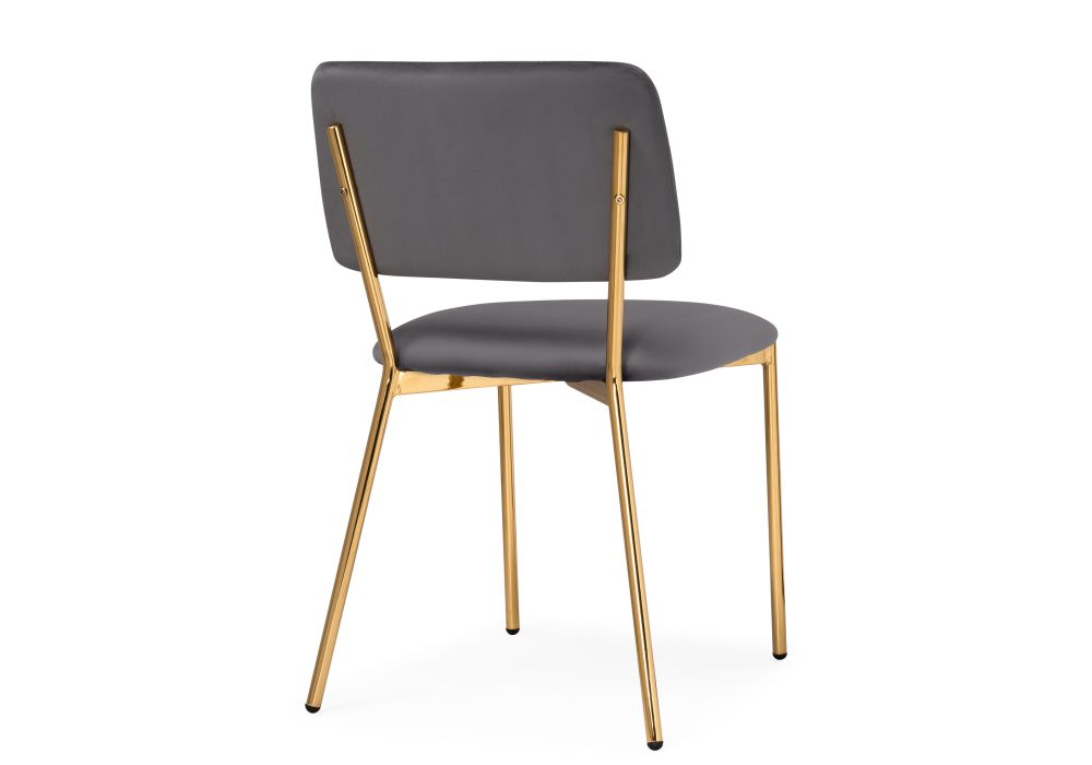 Стул на металлокаркасе Armond dark gray / gold
