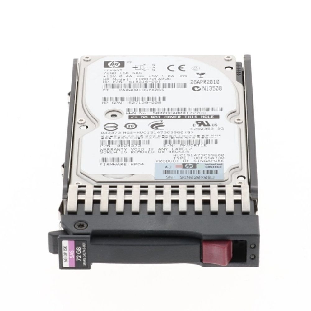Жесткий диск HP SAS 72Gb (U300/15K/16Mb) DP 6G 2.5 DH0072FAQRD