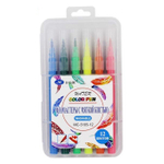 Фломастеры Basir, с мягкой кистью, в боксе, разноцветные, набор 12 шт