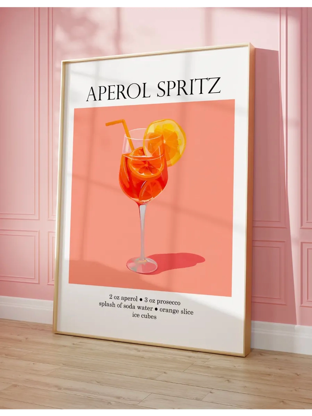 постер 30х40 см интерьерный на стену без рамок Апероль