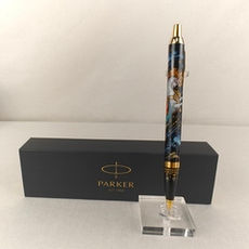 Ручка шариковая Parker "Сказочный конь" белый с ручной росписью в коробке
