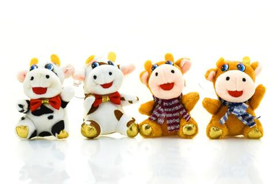 Мягкая игрушка Корова 7см в ассортименте