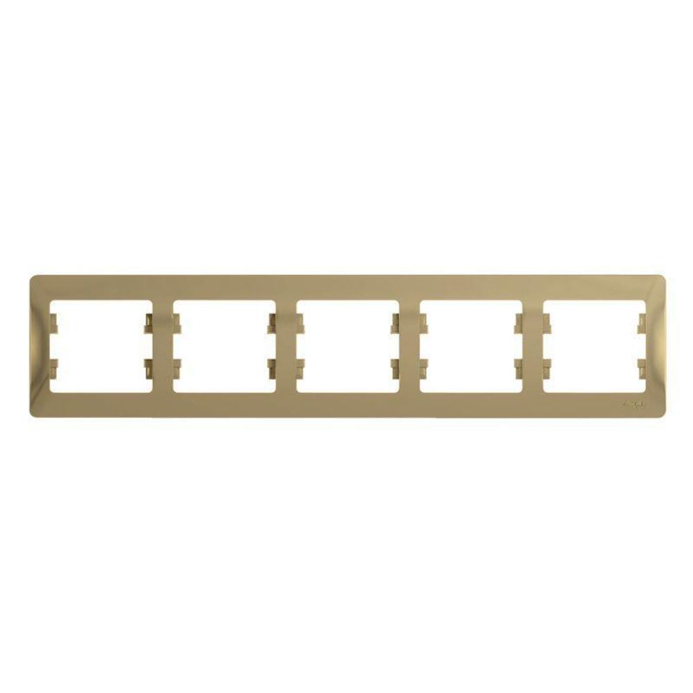 Рамка 5-м Glossa горизонт. титан SE GSL000405