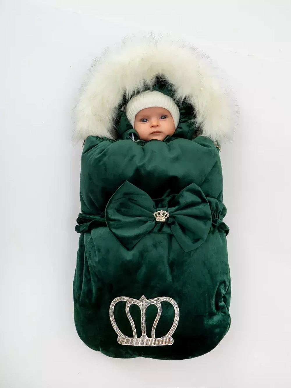 Конверт на выписку новорождённому зимний