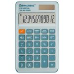 Калькулятор карманный Brauberg, 12 разрядов, CX-102C-BL, двойное питание, 76х126х9мм, голубой