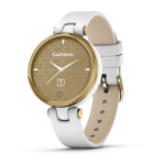 Часы Garmin Lily Classic Light Gold/White, светло-золотистый безель, белый корпус и итальянский кожаный ремешок, 010-02384-B3