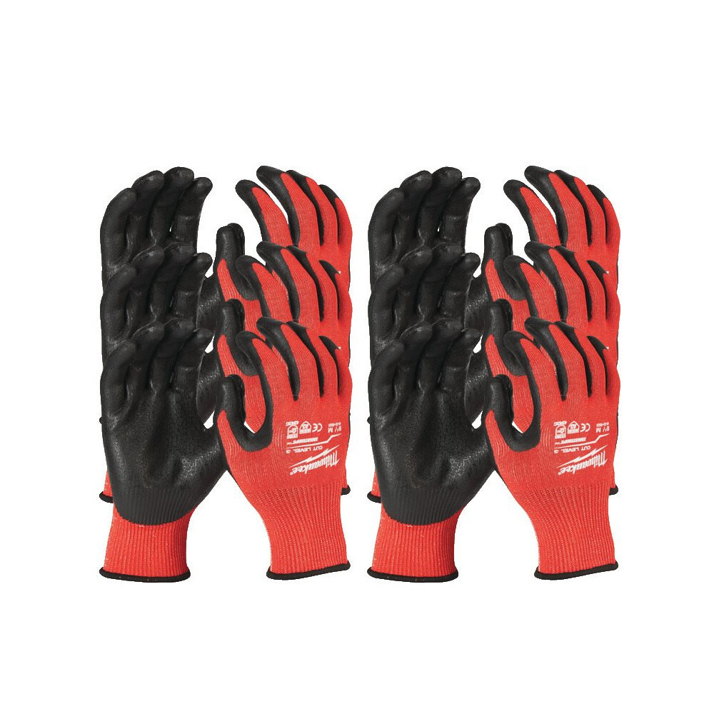 Перчатки Milwaukee Cut level 3/C, M/8 12 пар