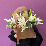 Крафт сумочка с лилиями #69