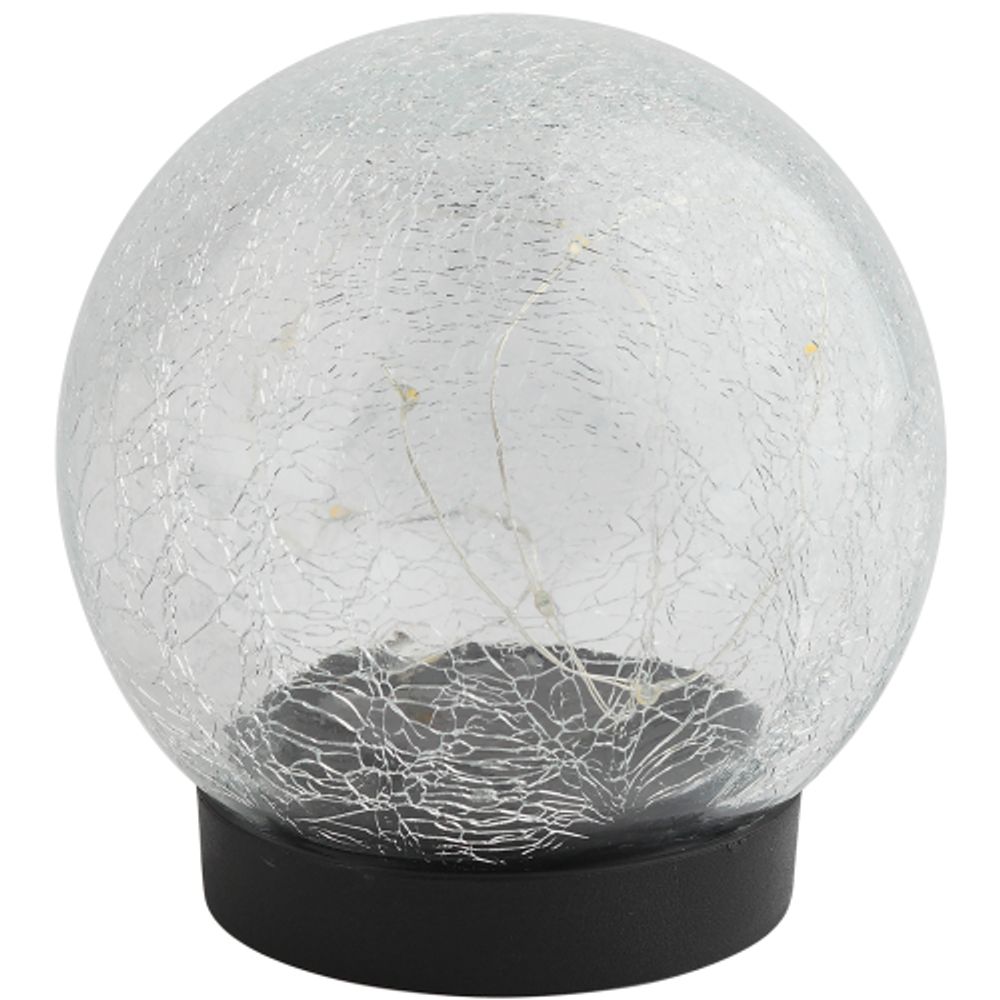 Светильник уличный ЭРА ERASF012-24 Шар на солнечной батарее 15 LED 15 cм | Садовые декоративные светильники