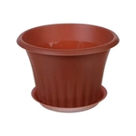 Кашпо КЭРОЛ D120мм 0,45л с подставкой Терракотовый