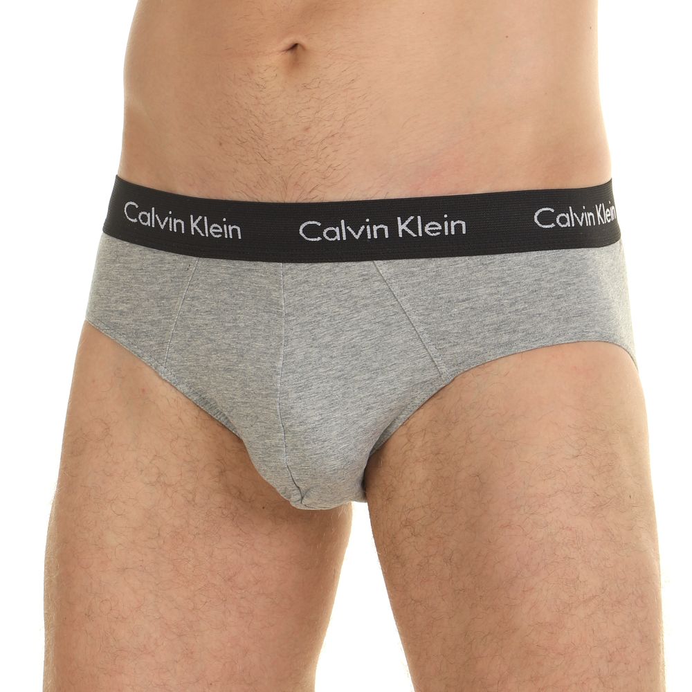 Мужские трусы брифы серые Calvin Klein