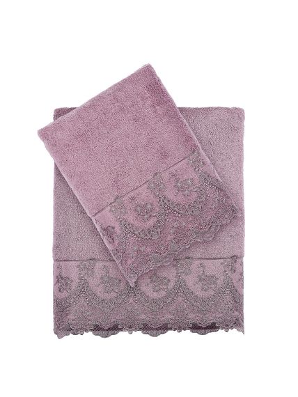Набор полотенец Regina 2 предмета фиолетовый TIVOLYO HOME Турция