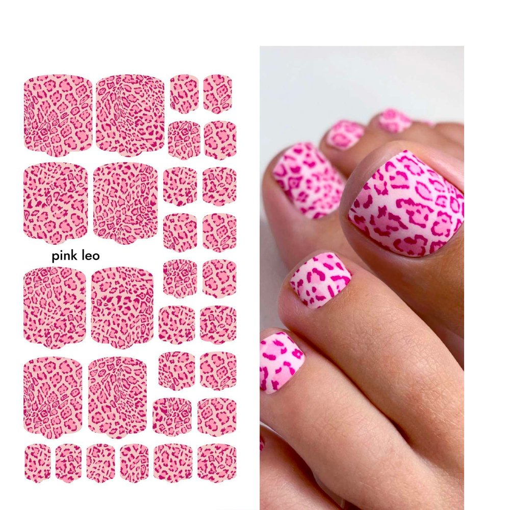 Пленка для педикюра Provocative pink leo