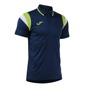 Мужское теннисное поло Joma Terra Short-Sleeve - dark navy/lime