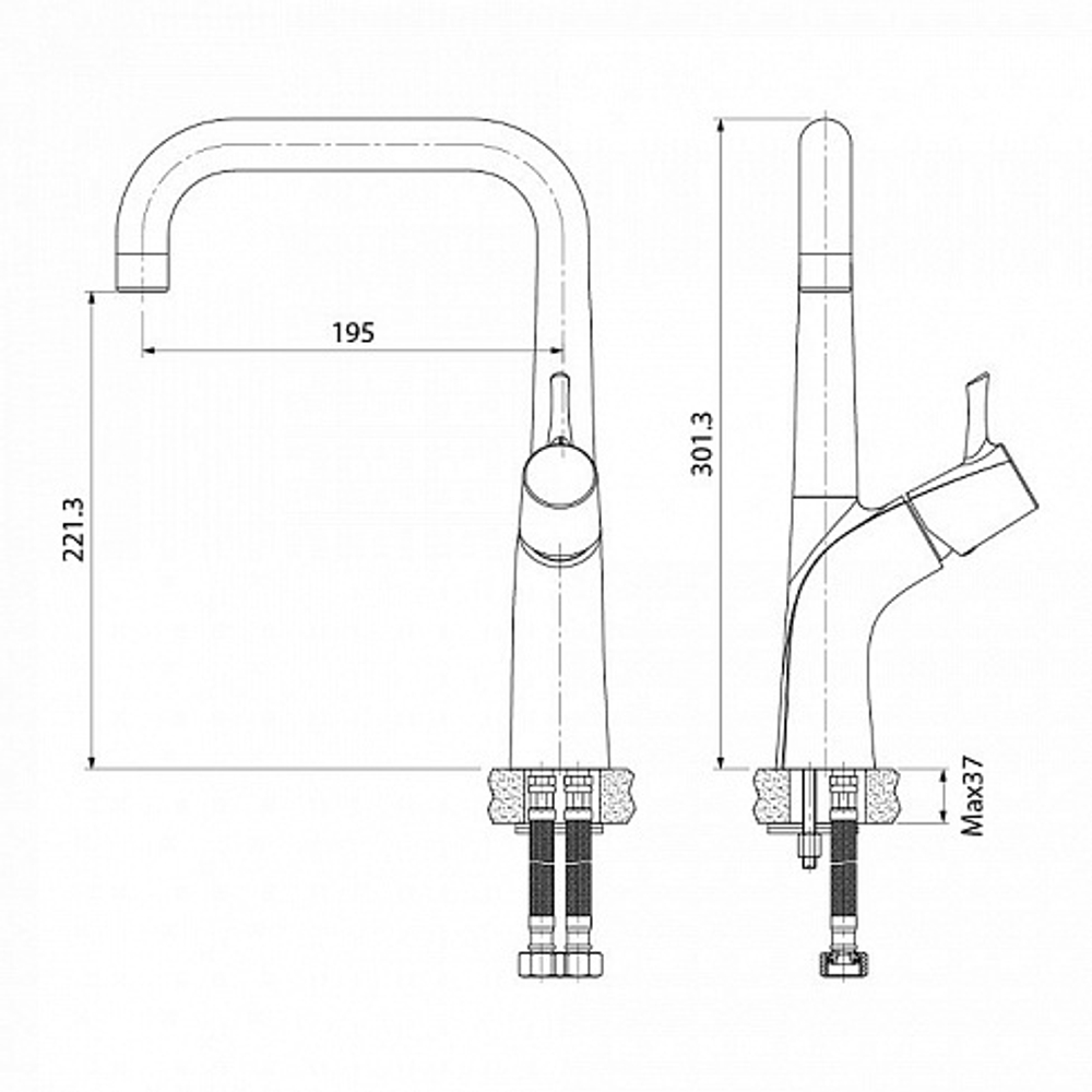 Смеситель для кухни Kitchen Line IDDIS K07SB0Li05