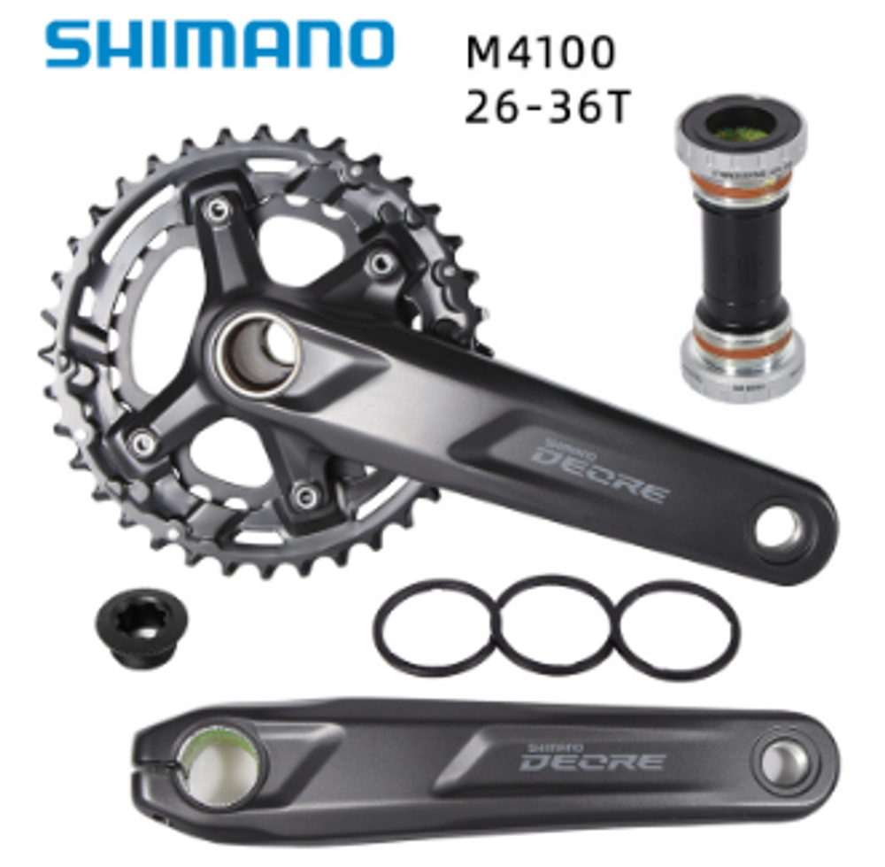 Система SHIMANO Deore FC-M4100-2 10 ск BSA 170 мм 36х26Т + каретка SM-BB52