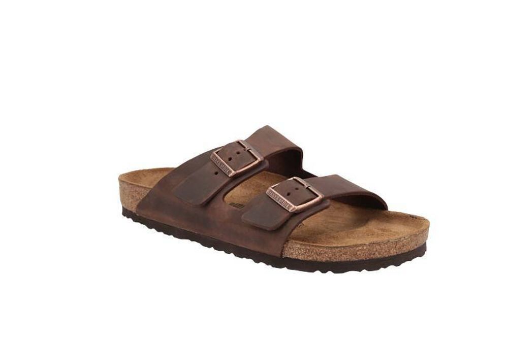 Кожаные шлепанцы arizona Birkenstock - коричневый(52531)