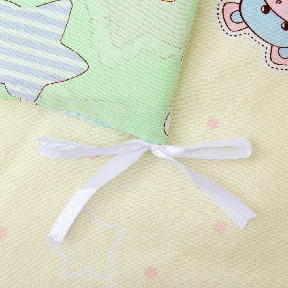 Комплект в кроватку 6-ти предметный "Паровозик звездочка зеленый"