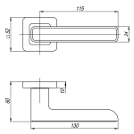 Ручка раздельная K.QR52.MARS (MARS QR) GR/CP-23 графит/хром