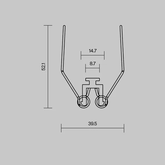 Комплект креплений (для профиля ALM-6332-S-2M) ALM-6332-MT 4 шт. Led Strip 642004