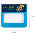 Папка для тетрадей ЮНЛАНДИЯ А5, пластик, 2 отделения, клапан на липучке, "No limit", 273334