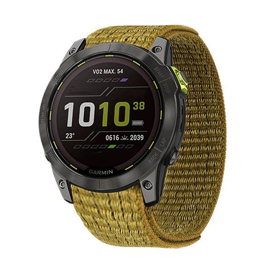 Нейлоновый ремешок NylonFit 22 мм для Garmin Fenix 7, Fenix 6, Fenix 5, Fenix 5 plus, Quatix 5, MARQ, Forerunner 935 / 945, instinct, instinct 2, Epix Gen 2 (Песочный, хаки)