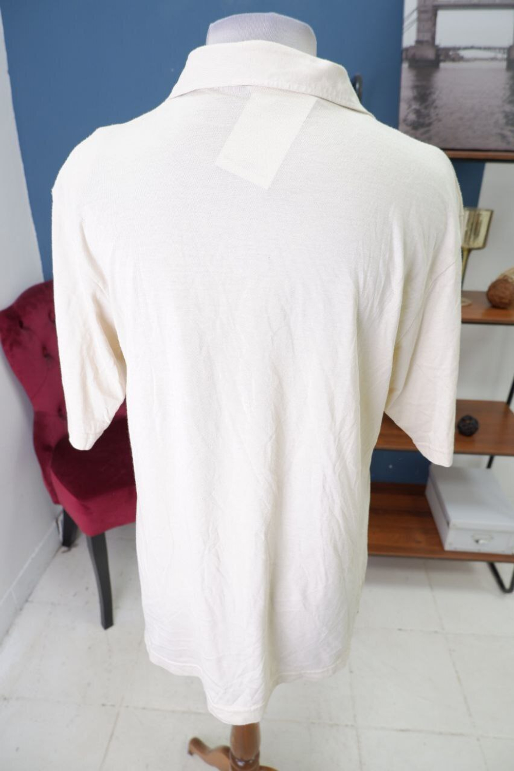 Футболка Hawall поло белая 50 размер