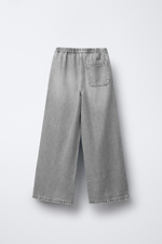 Джинсы wide leg со шнурками