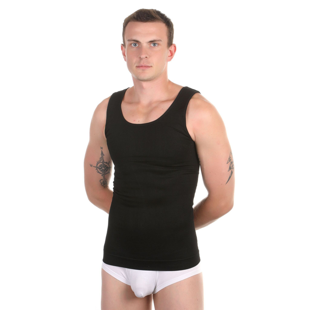 Мужская майка двойной утяжки (Размер: L) (Цвет: белый)