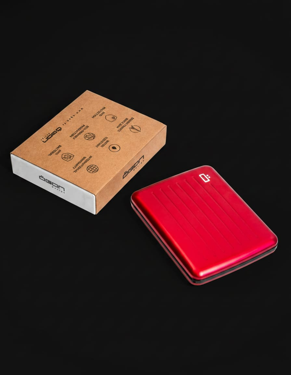 Кошелёк алюминиевый красный